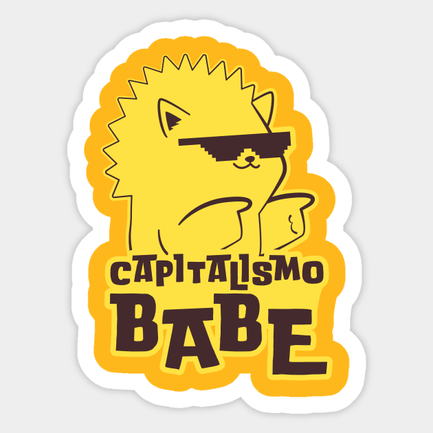 Capitalismo, Babe Sticker by erizocafetero